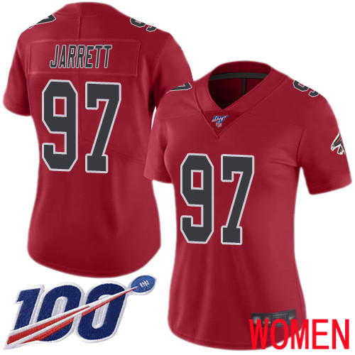 Atlanta Falcons Limited Red Women Grady Jarrett Jersey NFL Football 97 100th Season Rush Vapor Untouchable